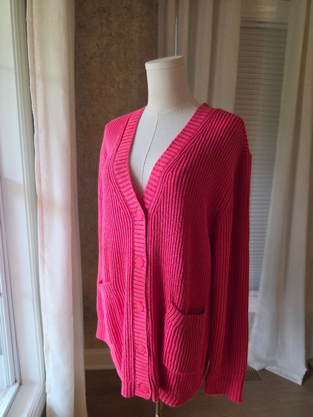 L*SPACE Seeing Double Oversized Cardigan Two to Tango XS/S NWT